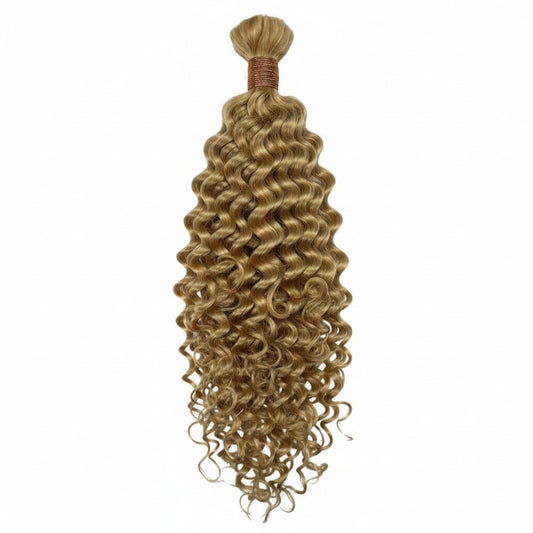 Blonde Deep Wave Bulk Human Hair Extensions